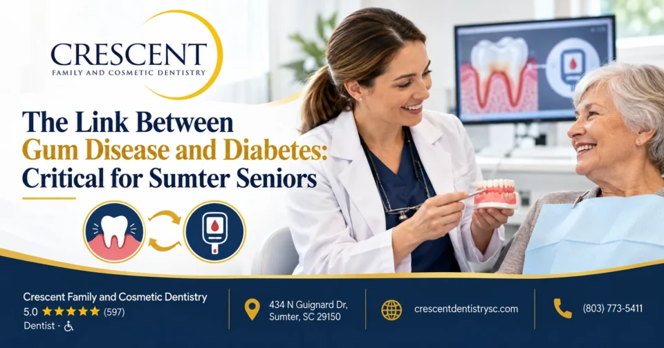 The link between Gum Disease and Diabetes: Critical for Sumter seniors.
