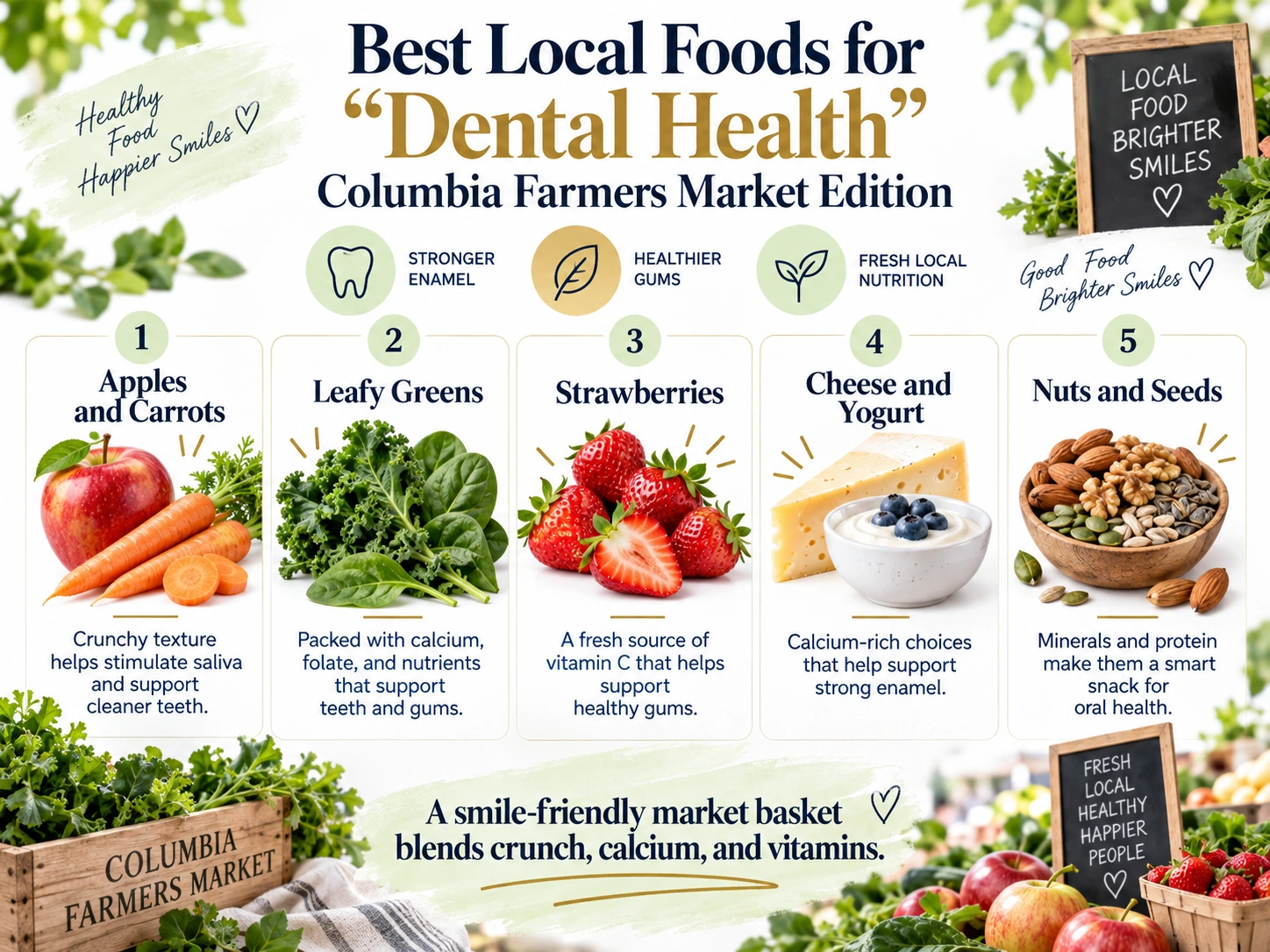 Best Local Foods for “Dental Health”: Columbia Farmers Market Edition

