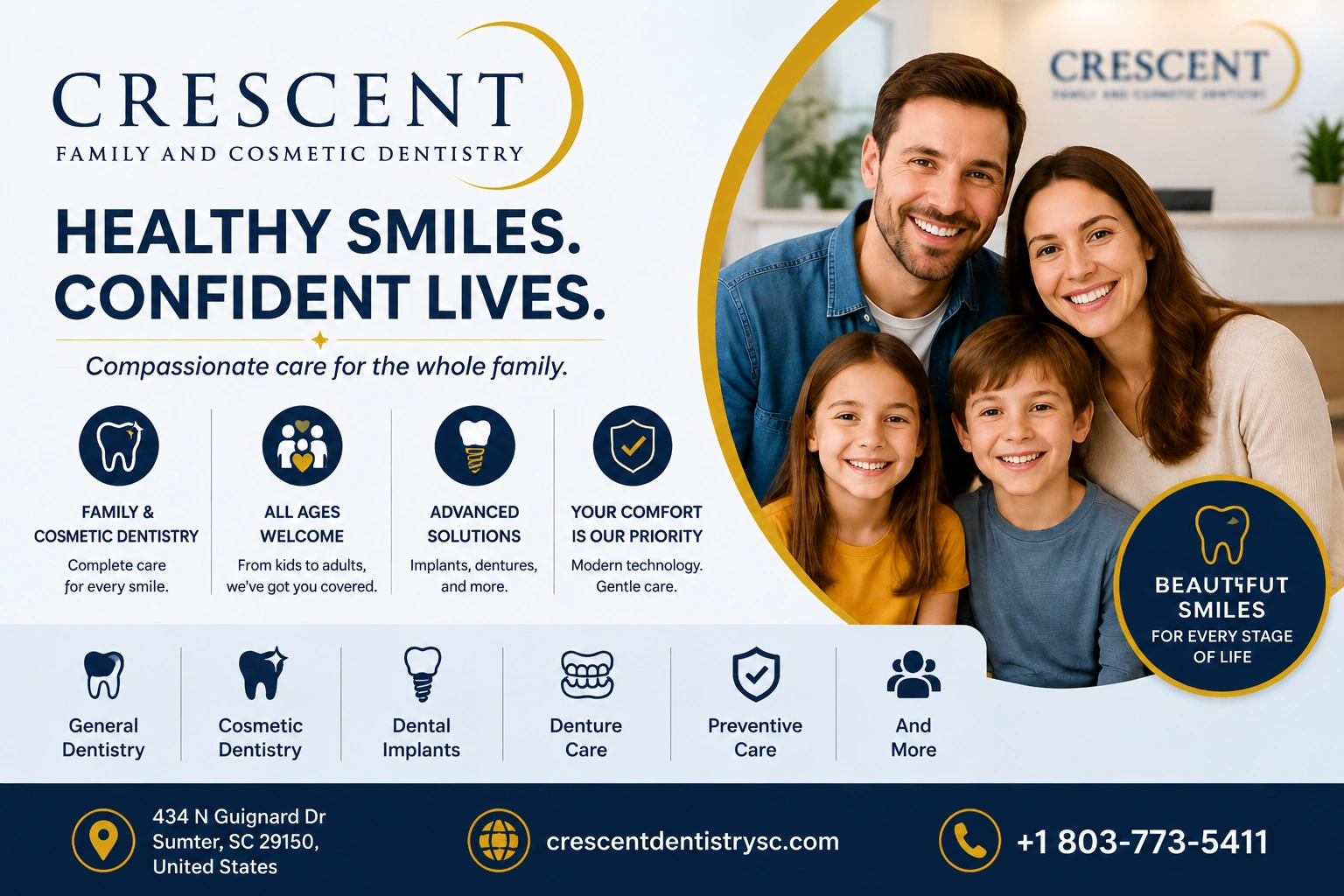Healthy lives confident smile