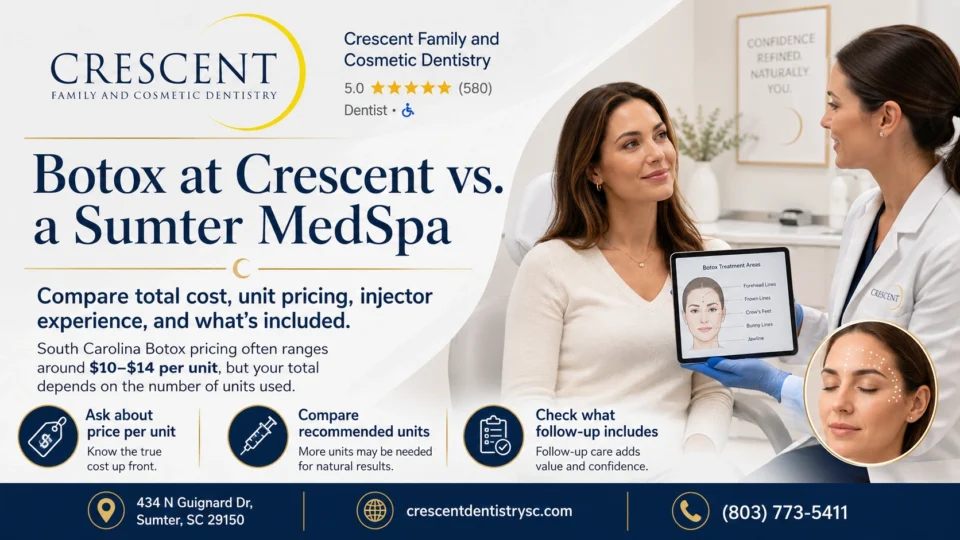 How much does professional Botox at Crescent cost vs. a Sumter MedSpa?