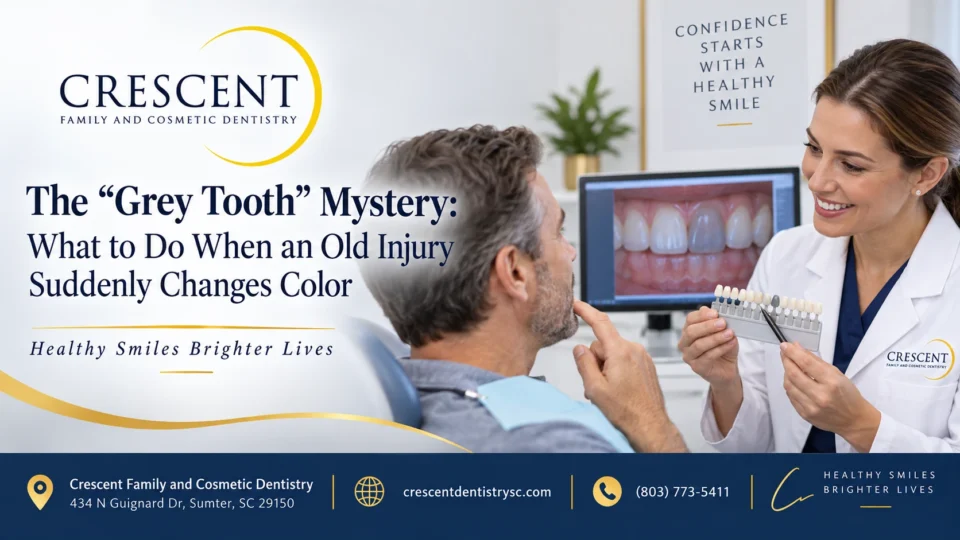 The “Grey Tooth” Mystery: What to Do When an Old Injury Suddenly Changes Color