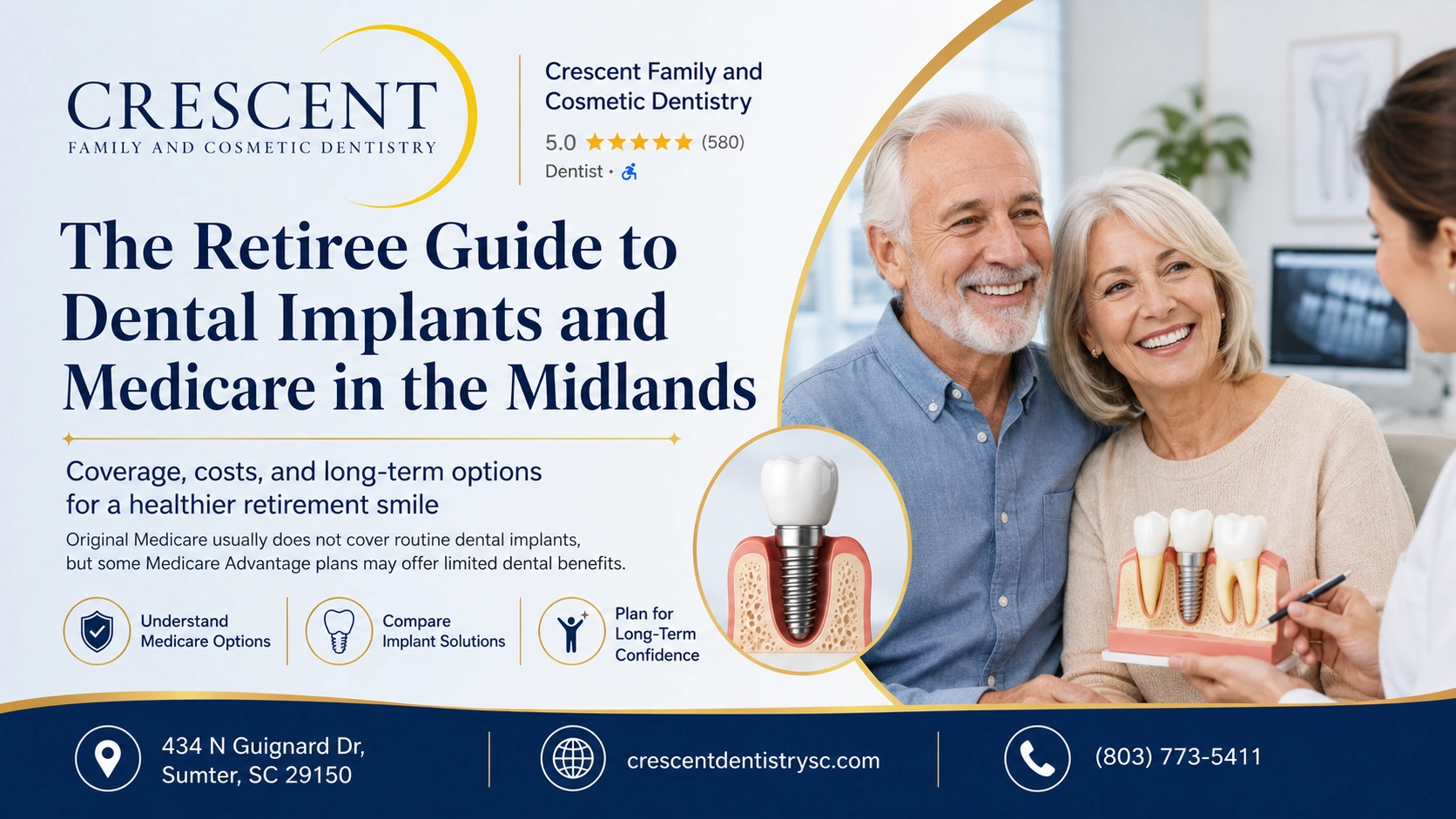 The Retiree Guide to Dental Implants and Medicare in the Midlands